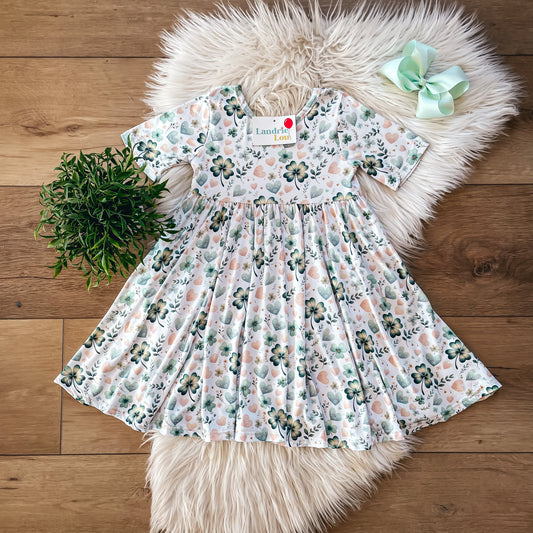 Clover St Patrick's Day Twirl Dress by Landrie Lou